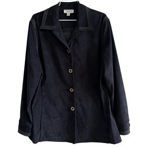 St. John Sport By Marie Gray Black Jacket Size Large
